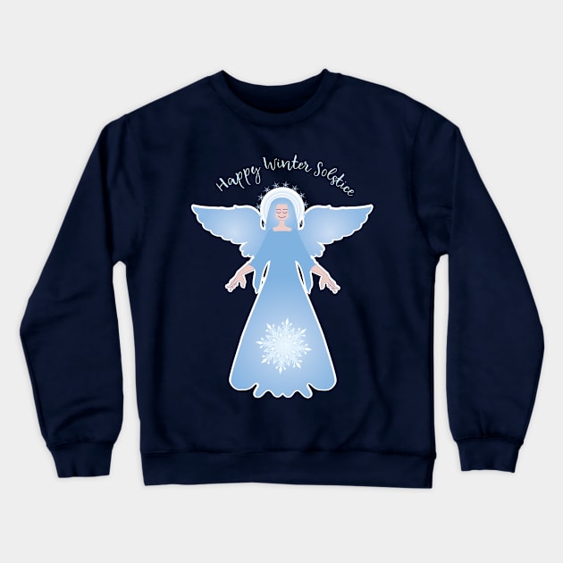 Winter Solstice Angel Crewneck Sweatshirt by emma17